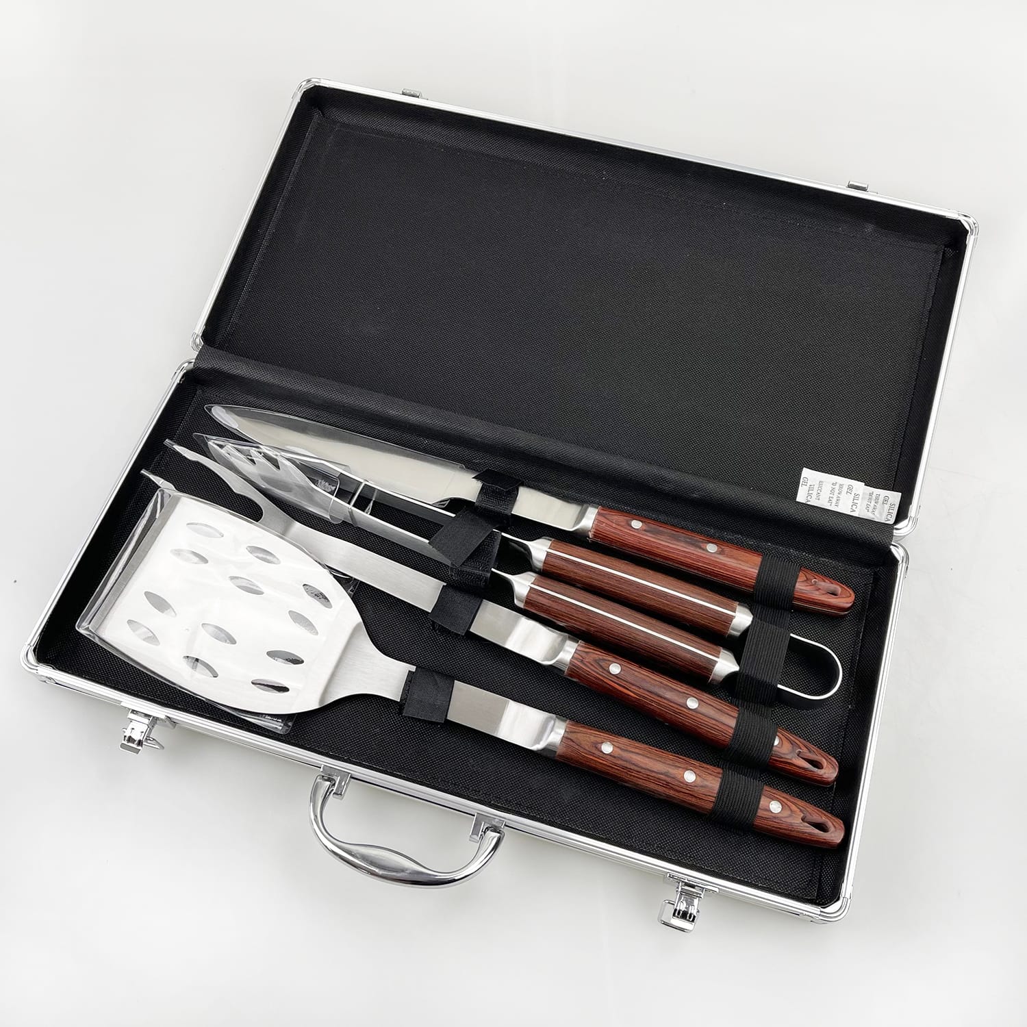 5 pcs Stainless Steel BBQ Grill Accessories in Aluminum case
