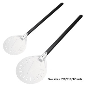 Anodized Aluminum Round Perforated Pizza Turner Peel