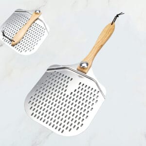 12 Inch Perforated Aluminum Pizza Peel with Detachable Handle