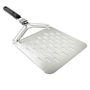 Stainless Steel Perforated Pizza Peel With Foldable Handle for Easy Storage