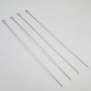 Factory Wholesale Stainless Steel BBQ Skewers Camping Charcoal Kebab Skewers