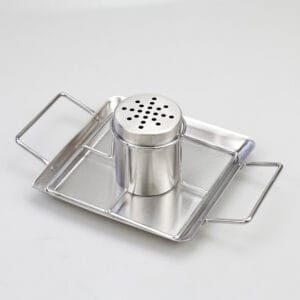 Stainless Steel BBQ Chicken Holder Roasting Pan Grill Chicken Roasting Rack With Spice Shaker for the Grill
