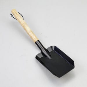 Metal Fireplace Ash Shovel Tool BBQ Charcoal Shovel with Wooden Handle