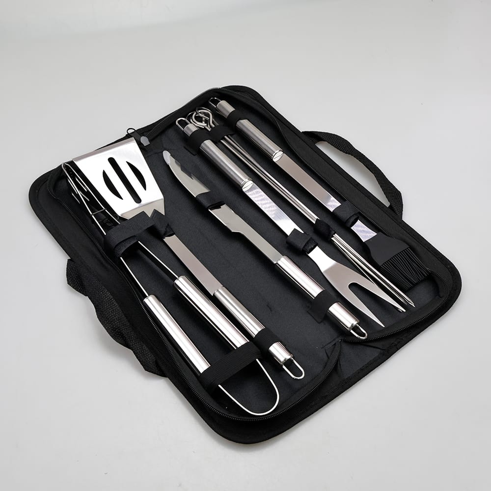 Manufacturers Portable 9 PCS Outdoor Stainless Steel BBQ Grilling Tools Set