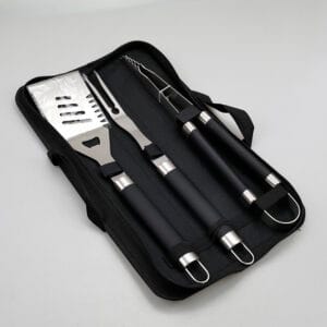 Pemium 3pcs Barbecue Tool Set Grill Stainless Steel Tools With Carry Bag