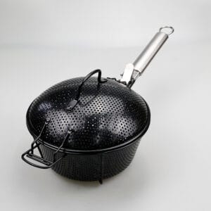 Nonstick BBQ Grill Basket with Lid and Removable Handle