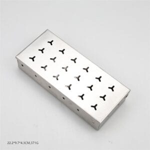 Stainless Steel Smoker Box for BBQ Grill Wood Chips Charcoal