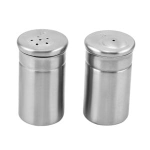 Stainless Steel Seasoning Shaker Salt and Pepper Shaker With Rotating Cover