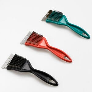 Plastic Handle Wire Grill Brush Built-in Scraper