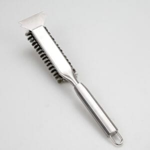 Stainless Steel BBQ Grill Cleaning Bristle Brush with Scraper for Outdoor Grill
