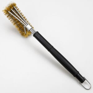 Brass Wire BBQ Grill Brush with Plastic Handle & Hook