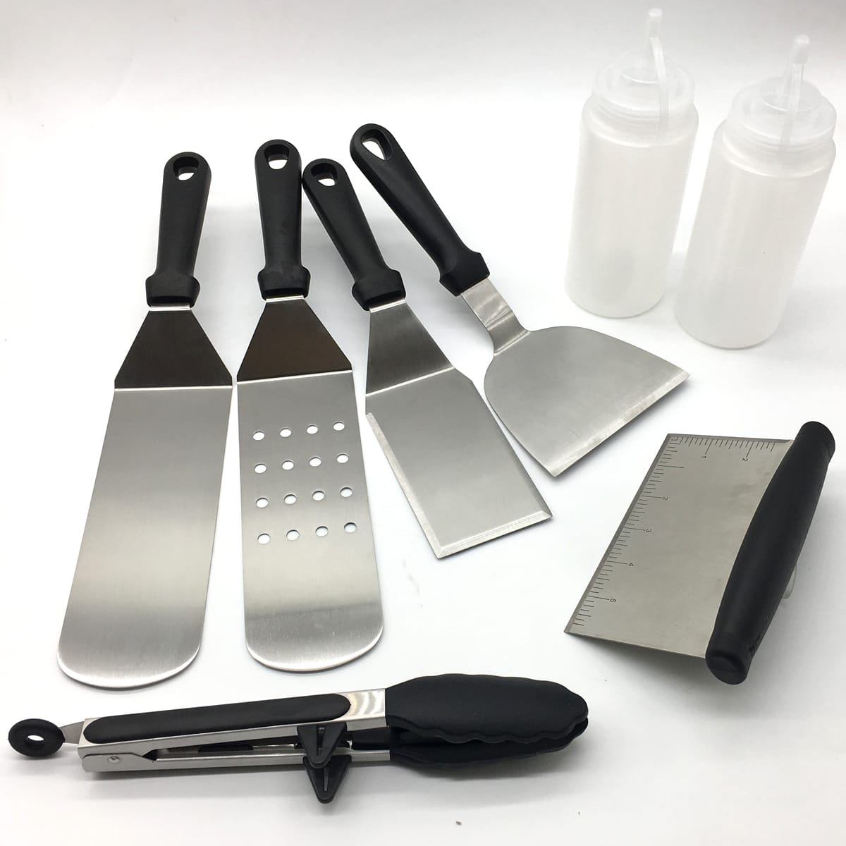 8 Piece Professional Grade Grill Griddle BBQ Tool Set