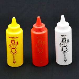 Leak-Free 10 oz Large Set of 3 Durable Food Sauce Dispenser Squeeze Squirt Bottle Griddle Accessory