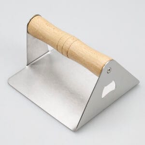 Flat Smooth Surface Stainless Steel Weighted Burger Grill Press