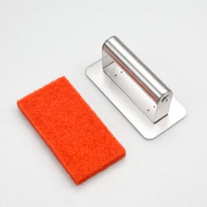 Factory Directly Sale Heavy Duty Griddle Cleaning Kit Tools Grill Cleaning Pads with Stainless Steel Handle