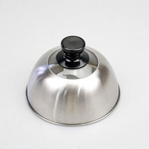 16 CM Custom Logo Burger Bell Heat-Resistant Steel Grill Dome with Plastic Handle for BBQ Tools Melting Cheese