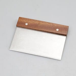 Wooden Handle Stainless Steel Dough Scraper