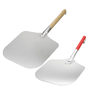 Square Aluminum Pizza Peel Wooden or TPR Handle Pizza