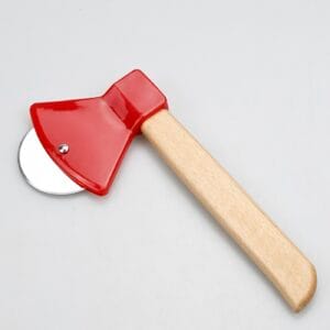 Axe Pizza Cutter Stainless Steel Wheel with Wood Handle