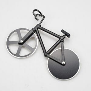 Bicycle Shaped Pizza Cutter with Dual Wheels for Kitchen