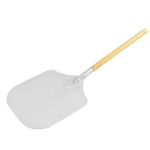 12 Inch Aluminum Metal Pizza Paddle Pizza Peel with Wooden Handle